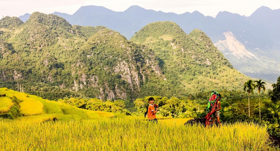 Randonnee Kho Mường à Pù Luông et grotte Doi Hang Doi